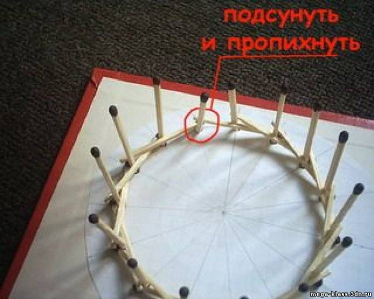 Как сделать колесо без клея из спичек Как сделать колесо без клея из спичек